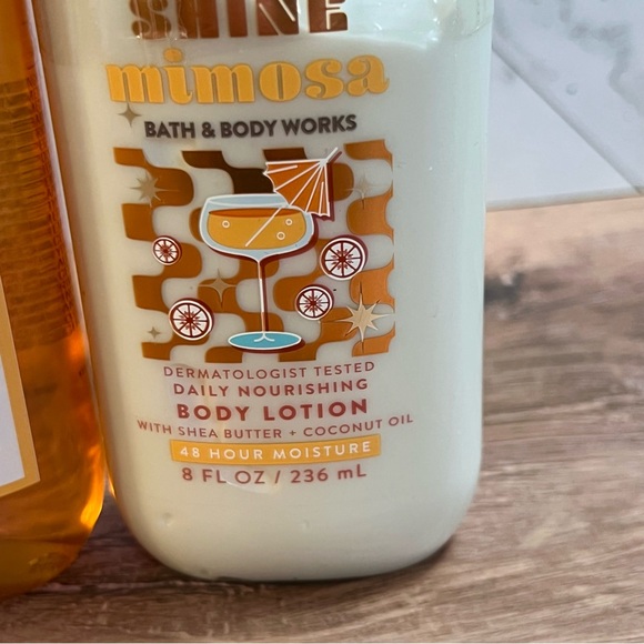 Bath & Body Works SUNSHINE MIMOSA 3 Piece Set Lot Lotion Body Wash Fine Mist - Picture 4 of 4